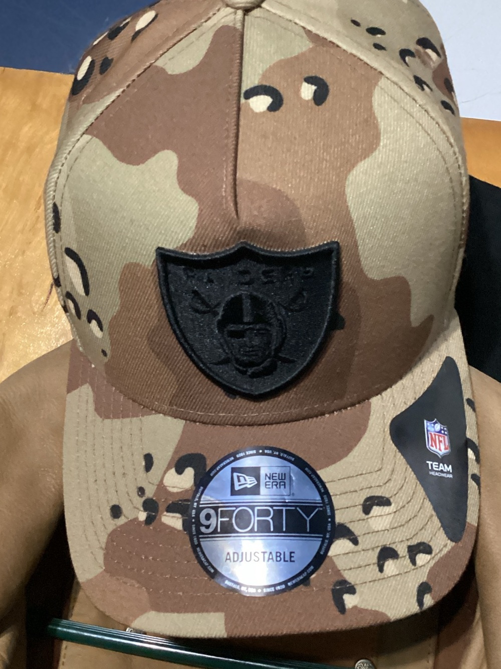 New Era 9FORTY Raiders Adjustable Desert Camo Cap - Brown/Tan/Black